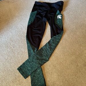 Game by cross Sportswear black and green Spartan workout leggings pants